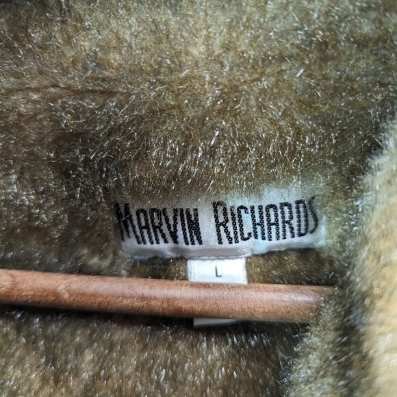 Vintage Y2K Denim Jacket Women Large Faux Fur Trim Crop Penny Lane Coat Mob - Picture 3 of 10